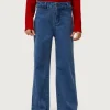 Jeans largos de niña rectos azules-MINI Best Sale