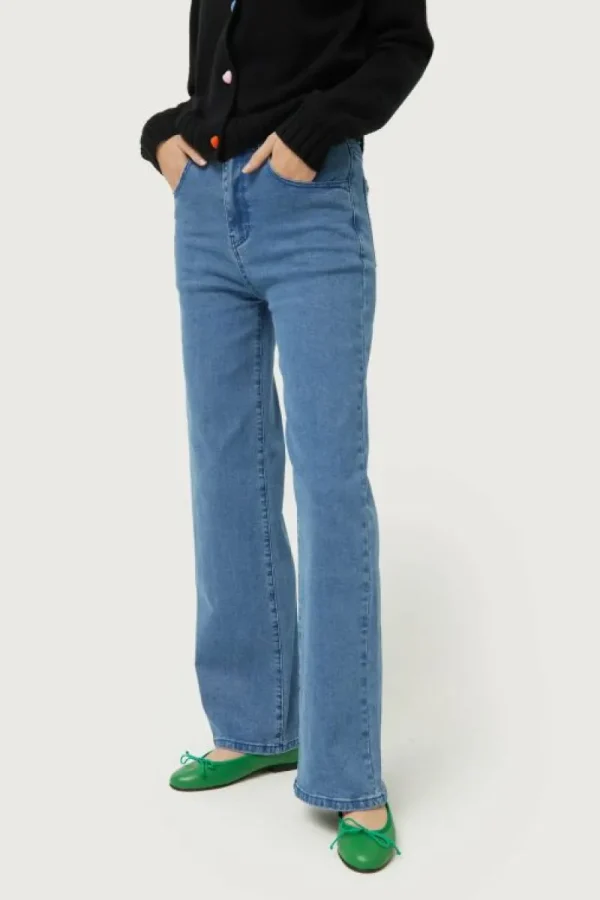 Jeans largos rectos azules-COMPAÑIAFANTASTICA Outlet