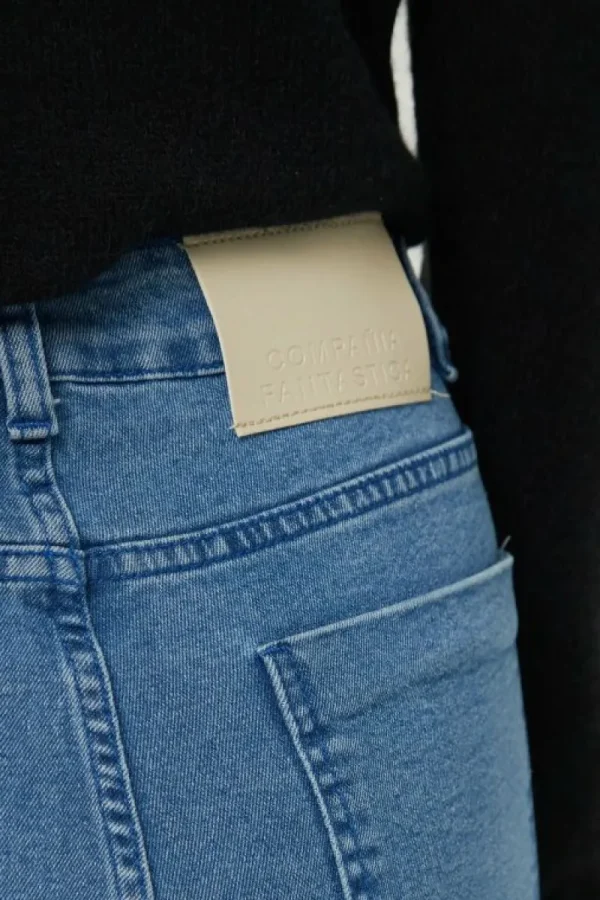 Jeans largos rectos azules-COMPAÑIAFANTASTICA Outlet