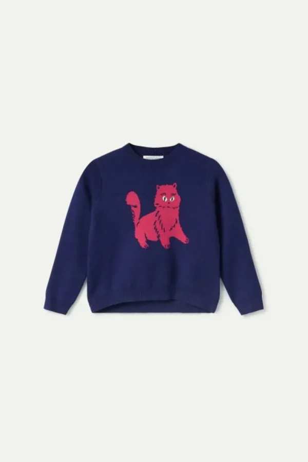 Jersey de niña con print de gato-MINI Discount