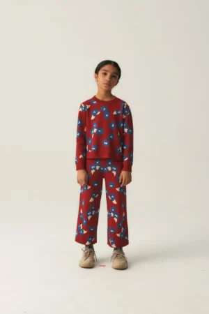 Jersey de niña de punto con estampado de flores-MINI Flash Sale