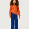 Jersey de niña de punto con textura naranja-MINI Online