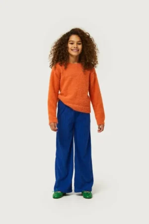 Jersey de niña de punto con textura naranja-MINI Online
