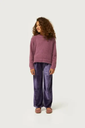 Jersey de niña de punto con textura morado-MINI Cheap