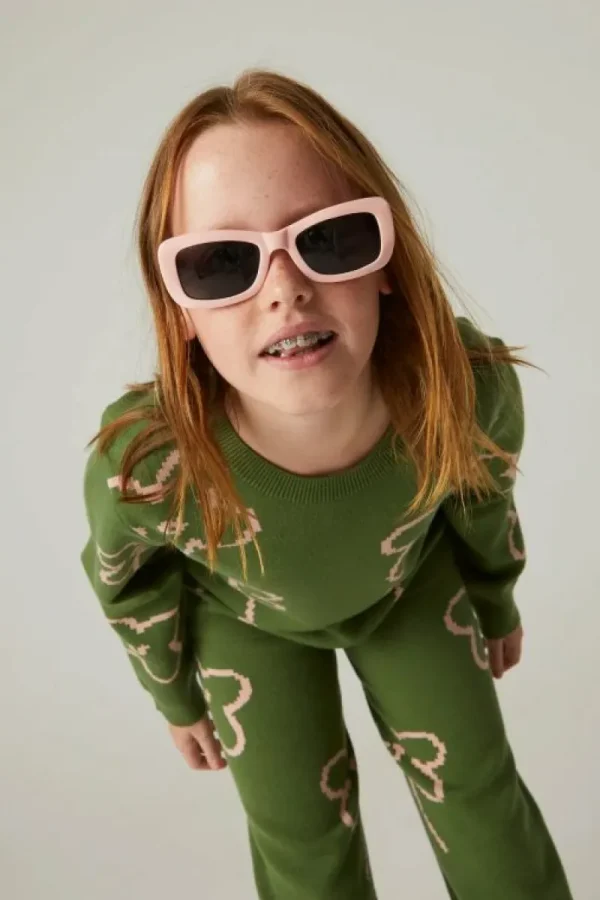 Jersey de niña de punto con estampado floral-MINI Cheap