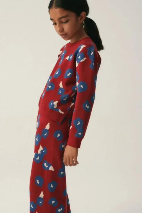 Jersey de niña de punto con estampado de flores-MINI Flash Sale