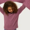Jersey de niña de punto con textura morado-MINI Cheap
