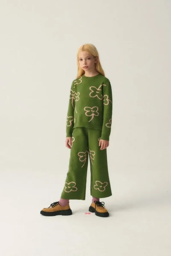 Jersey de niña de punto con estampado floral-MINI Cheap