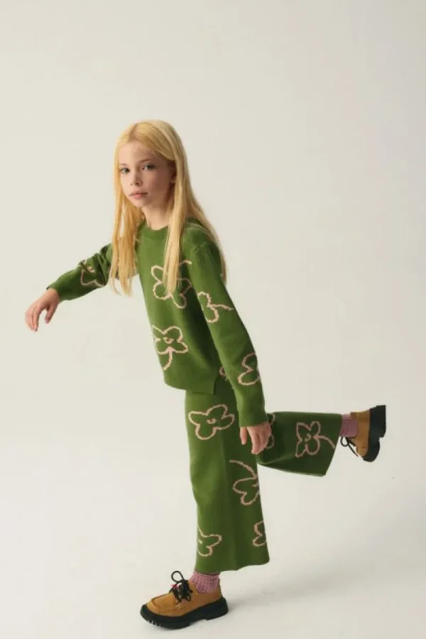 Jersey de niña de punto con estampado floral-MINI Cheap