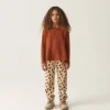 Jersey de niña de punto evasé marrón-MINI New