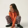 Jersey de niña de punto evasé naranja-MINI Outlet