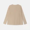 Jersey de niña de punto evasé beige-MINI Cheap