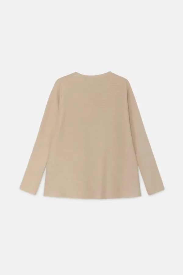 Jersey de niña de punto evasé beige-MINI Cheap