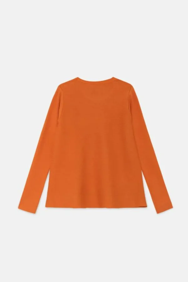 Jersey de niña de punto evasé naranja-MINI Outlet
