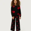 Jersey de niña de punto jacquard estampado de lunares rojos-MINI Cheap