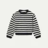 Jersey de niña de punto rayas negras-MINI Cheap