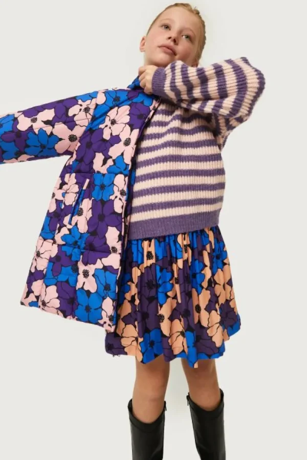 Jersey de niña de punto rayas moradas-MINI Store