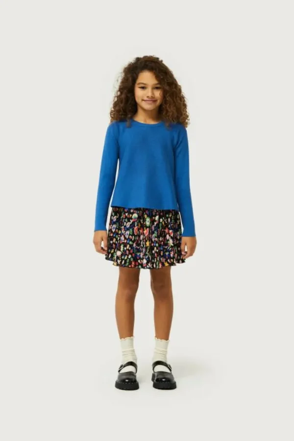 Jersey de niña evasé azul-MINI New