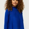 Jersey de niña evasé cuello perkins azul-MINI Fashion