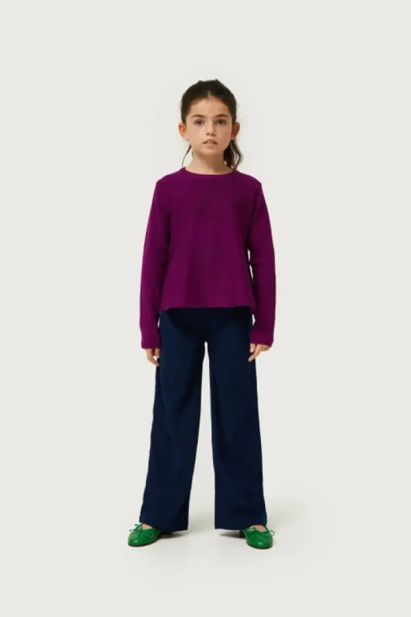 Jersey de niña evasé morado-MINI Outlet