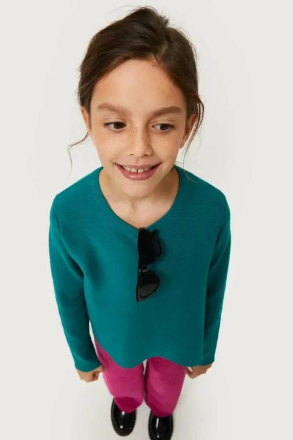 Jersey de niña evasé verde-MINI Best