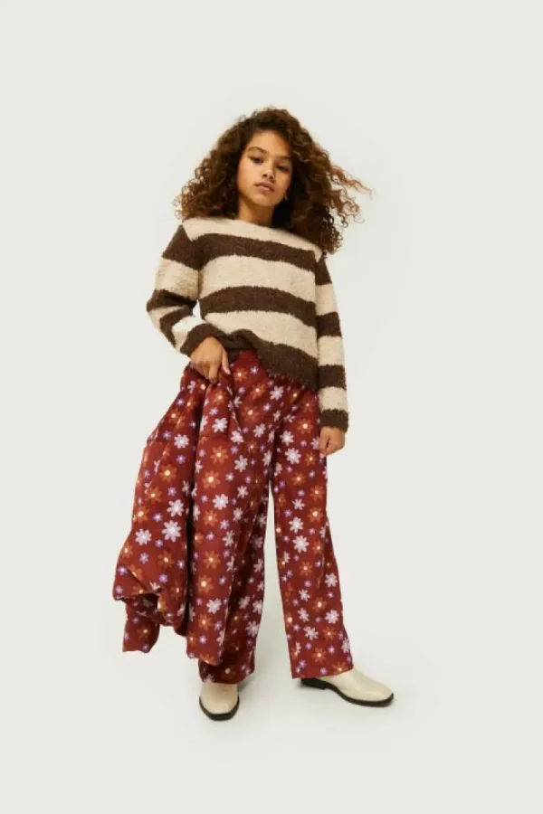 Jersey de niña rayas marrones-MINI Sale