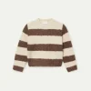 Jersey de niña rayas marrones-MINI Sale