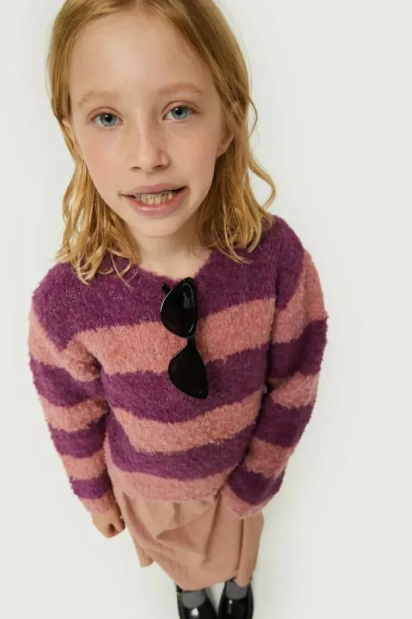 Jersey de niña rayas moradas-MINI Best
