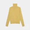Jersey de punto fino con cuello alto amarillo-COMPAÑIAFANTASTICA Outlet