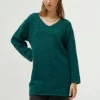 Jersey largo cuello pico verde-COMPAÑIAFANTASTICA Hot