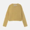 Jersey unisex crop de punto amarillo-MINI Shop
