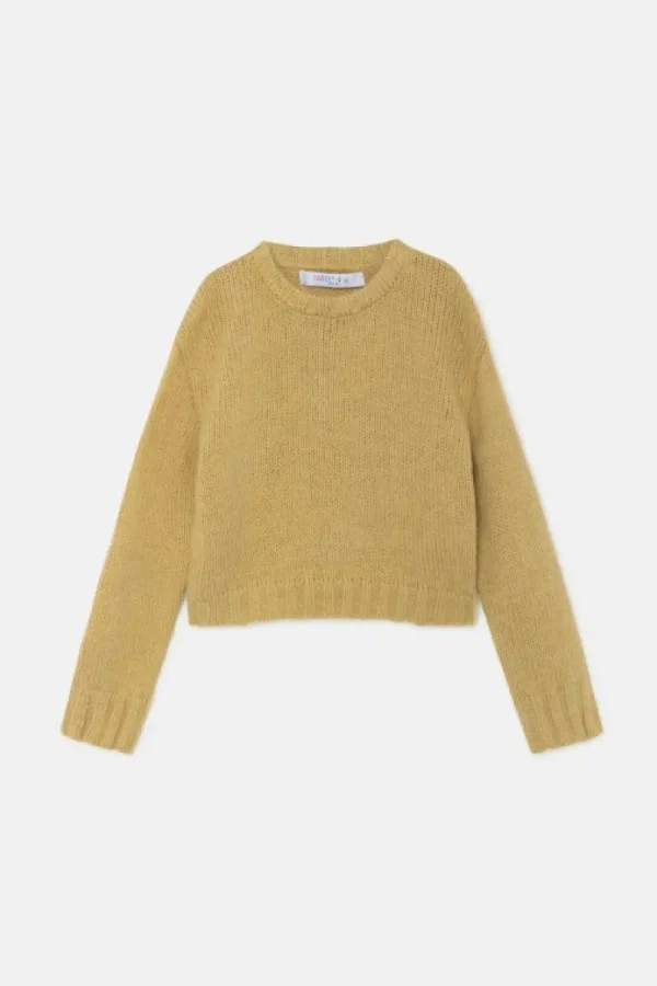 Jersey unisex crop de punto amarillo-MINI Shop