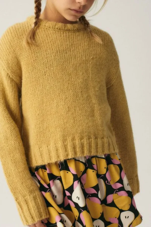 Jersey unisex crop de punto amarillo-MINI Shop