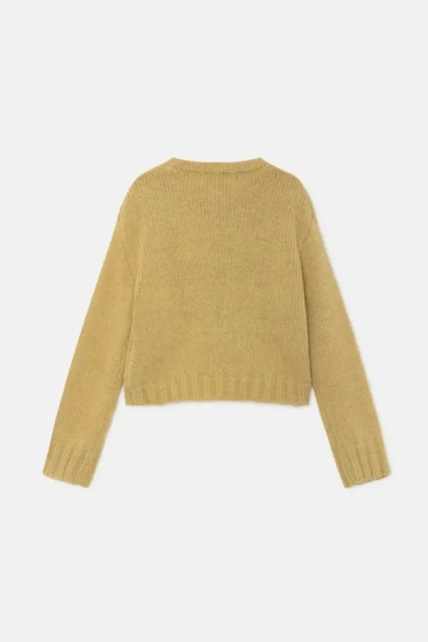 Jersey unisex crop de punto amarillo-MINI Shop