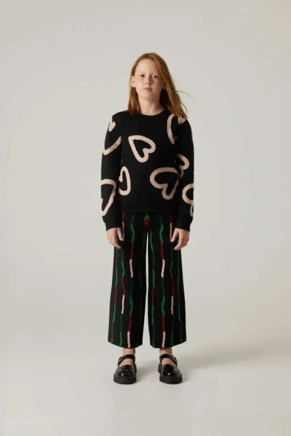 Jersey unisex de punto con estampado de corazones-MINI Best Sale