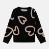 Jersey unisex de punto con estampado de corazones-MINI Best Sale