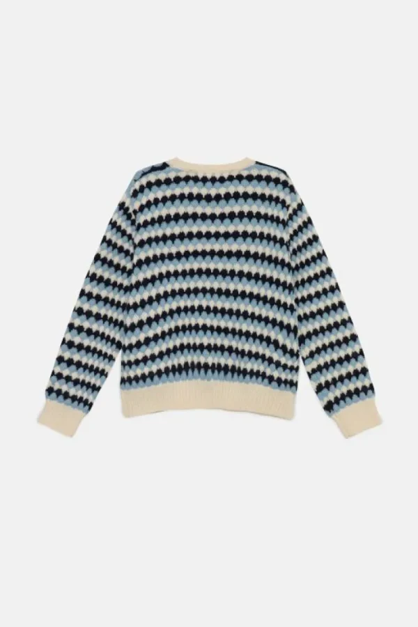 Jersey unisex de punto con estructura azul-MINI Discount