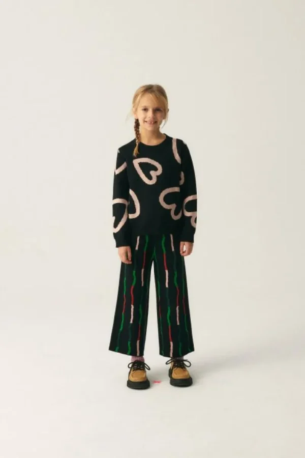 Jersey unisex de punto con estampado de corazones-MINI Best Sale