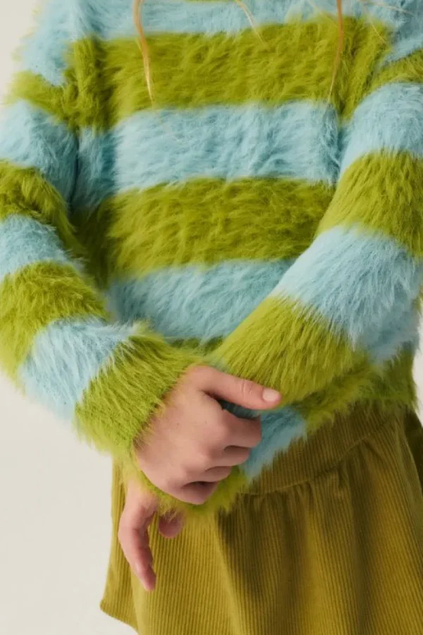 Jersey unisex de punto con estampado de rayas-MINI Sale