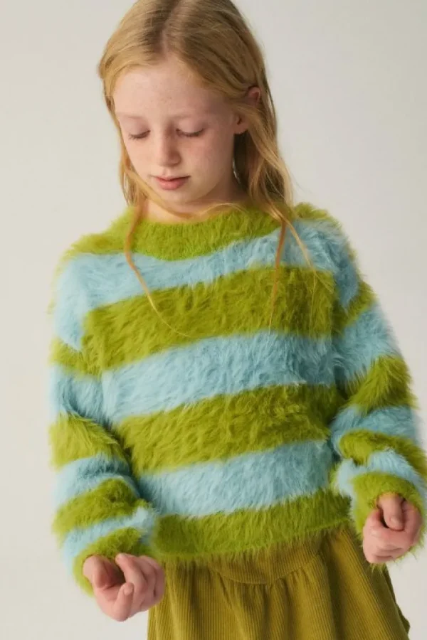 Jersey unisex de punto con estampado de rayas-MINI Sale