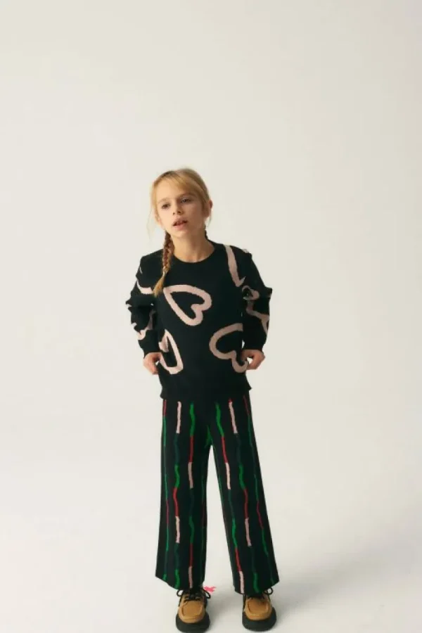 Jersey unisex de punto con estampado de corazones-MINI Best Sale