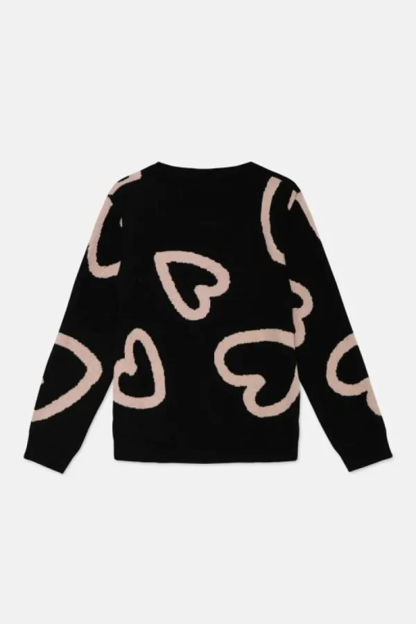 Jersey unisex de punto con estampado de corazones-MINI Best Sale