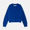 Jersey unisex de punto efecto pelo azul-MINI Store