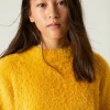 Jersey unisex de punto efecto pelo amarillo-MINI Cheap