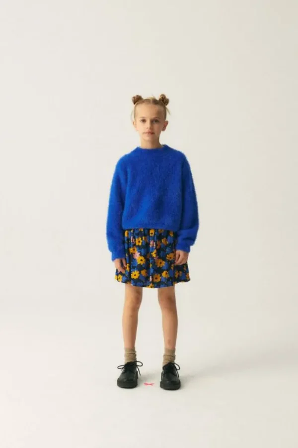 Jersey unisex de punto efecto pelo azul-MINI Store