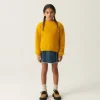 Jersey unisex de punto efecto pelo amarillo-MINI Cheap