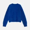 Jersey unisex de punto efecto pelo azul-MINI Store