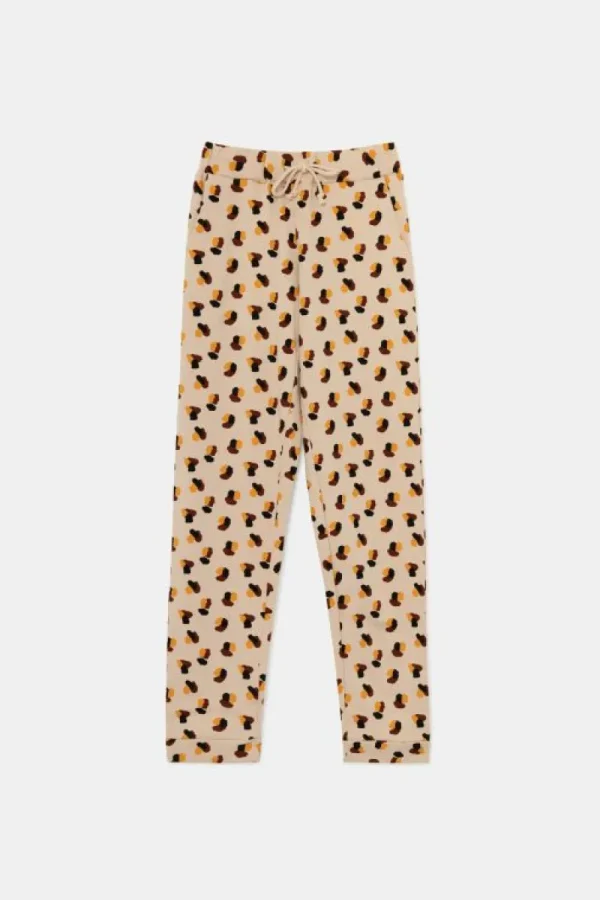 Joggers de felpa con estampado de lunares-COMPAÑIAFANTASTICA Cheap