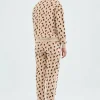 Joggers de felpa con estampado de lunares-COMPAÑIAFANTASTICA Cheap
