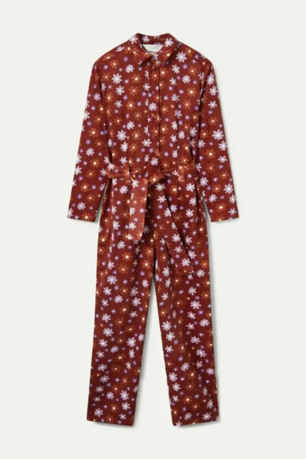 Mono de pana estampado floral Montana-COMPAÑIAFANTASTICA Clearance